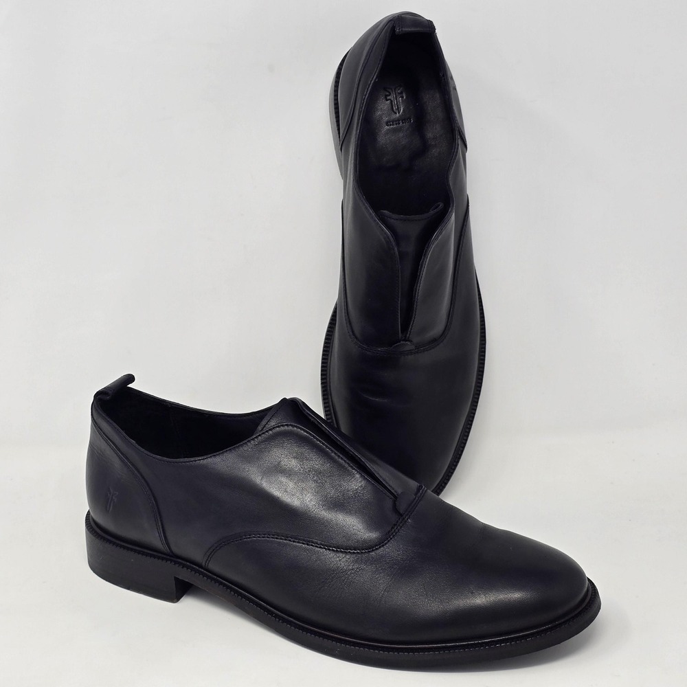 Frye‎ Shoes Mens Size 11 Black Leather Campus Slip On Dress Oxford Business